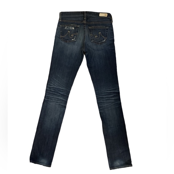 A.G. Sz:25 Distressed Skinny Straight Blue Jeans - Picture 7 of 7